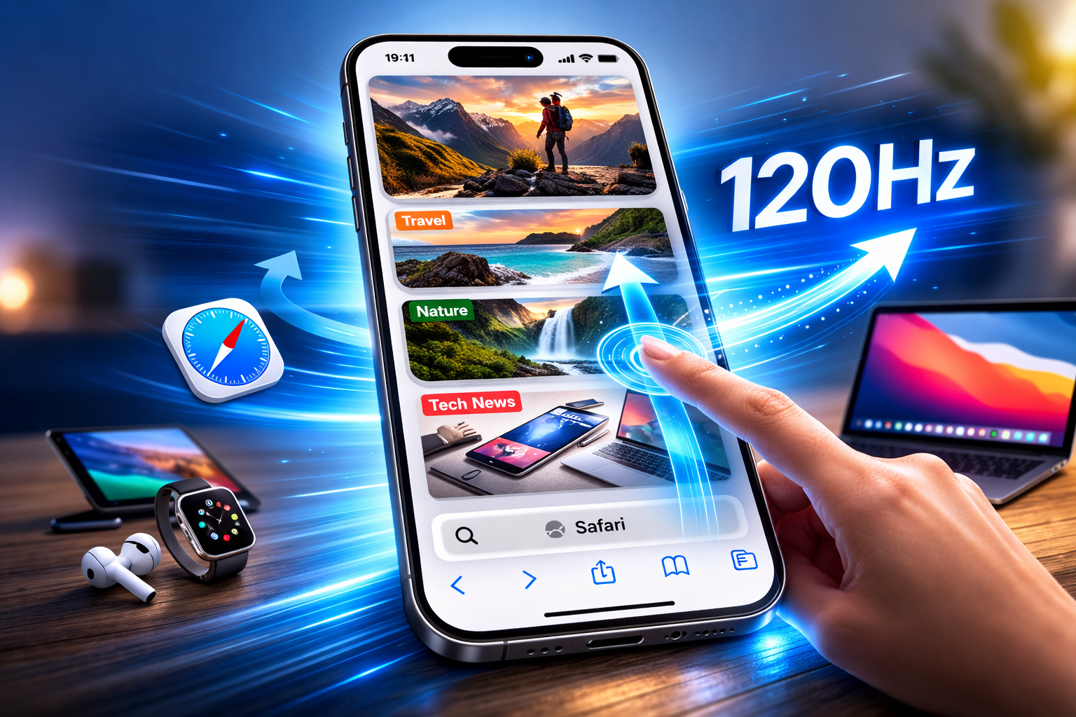 Cách bật duyệt web 120Hz trên Safari iPhone, iPad, Mac