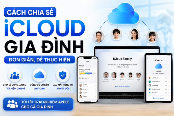 Cách Chia Sẻ iCloud Gia Đình Đơn Giản Và Tiết Kiệm 2026