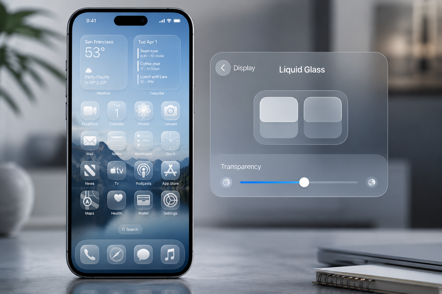 Liquid Glass trên iPhone quá trong, khó đọc chữ? Cách chỉnh độ trong suốt trên iOS 27