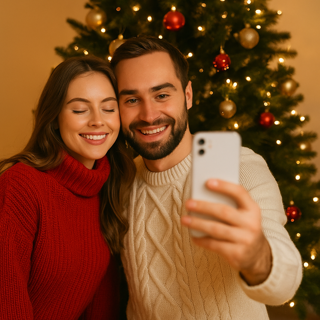 Cách chụp ảnh cặp đôi Noel cực ngọt – Gợi ý pose dáng và ánh sáng chuẩn mùa lễ hội | Di Động 3 Tốt