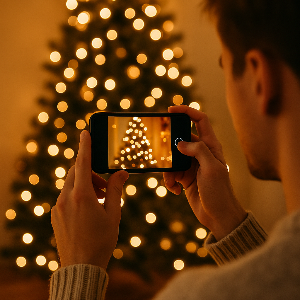 Cách chụp ảnh đèn Noel lung linh bằng điện thoại – Không bị cháy sáng, bắt trọn ánh đèn cực đẹp | Di Động 3 Tốt