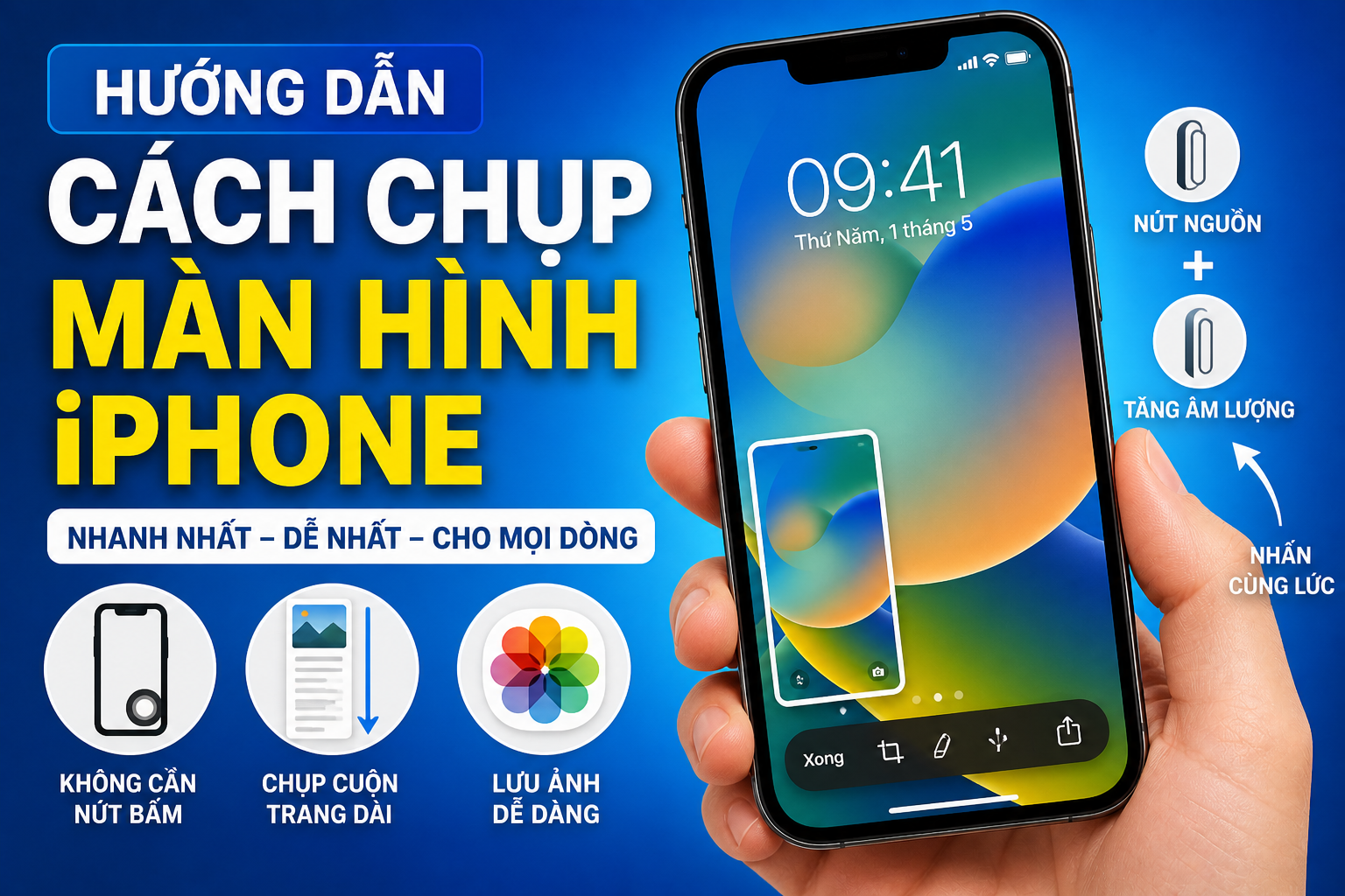 Cách chụp màn hình iPhone nhanh nhất (mọi dòng, cực đơn giản)