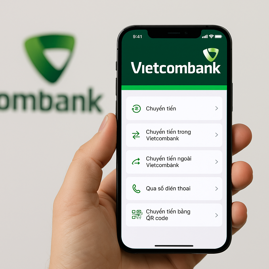 Cách chuyển tiền nhanh bằng Vietcombank trên iPhone