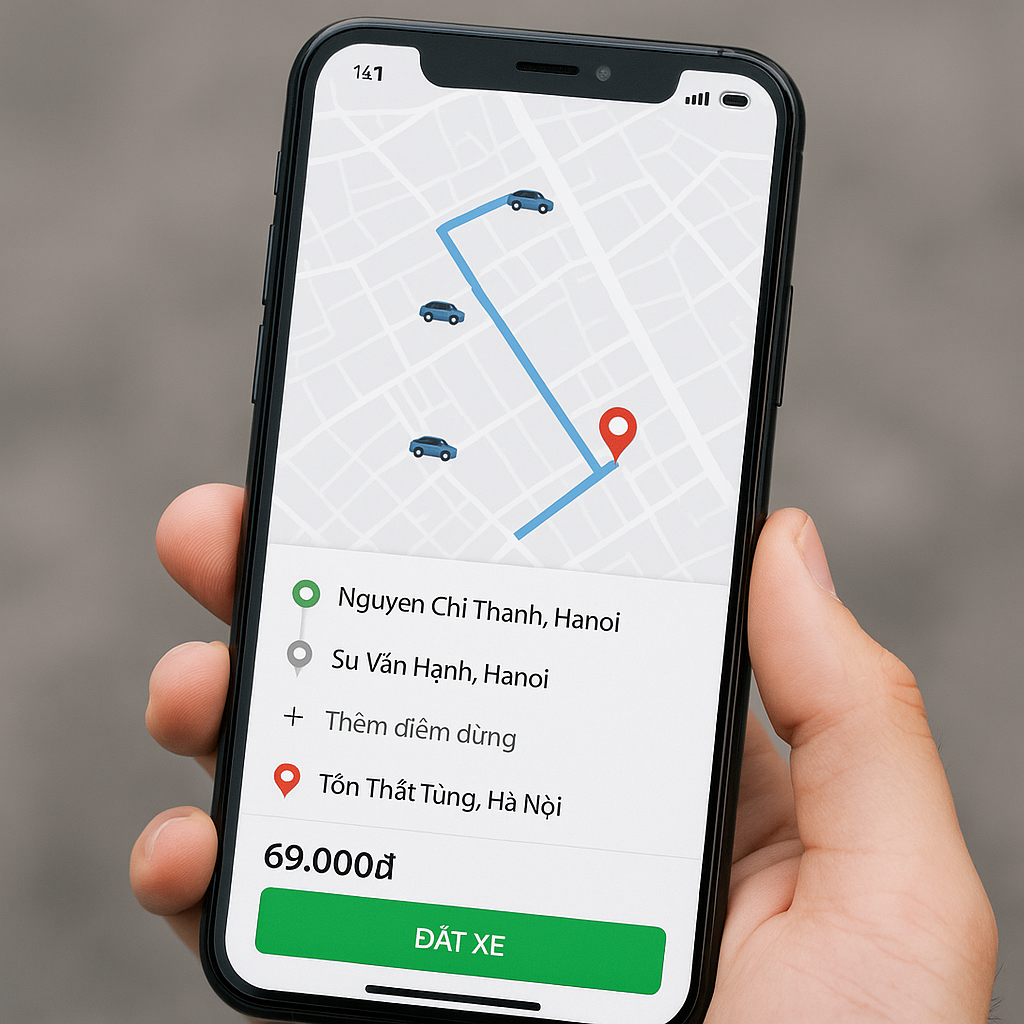 Cách đặt nhiều điểm dừng trên Grab/Be bằng điện thoại