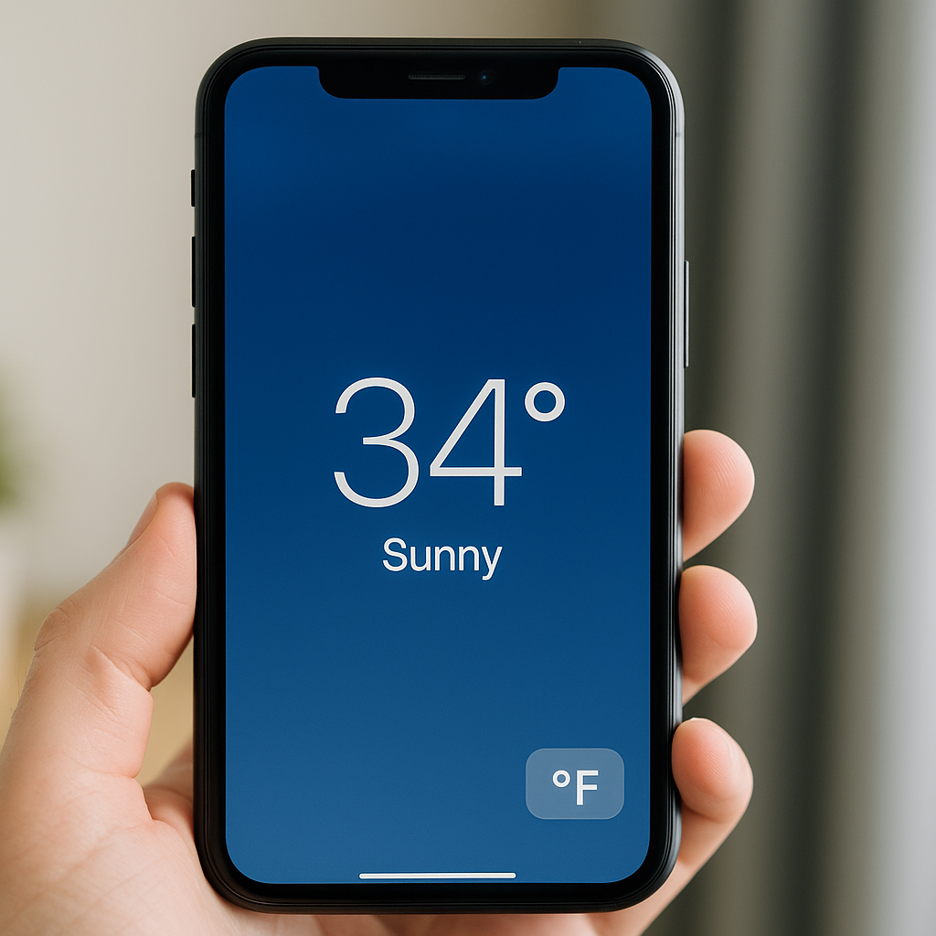 Cách đổi đơn vị đo nhiệt độ (°C ↔ °F) trên iPhone