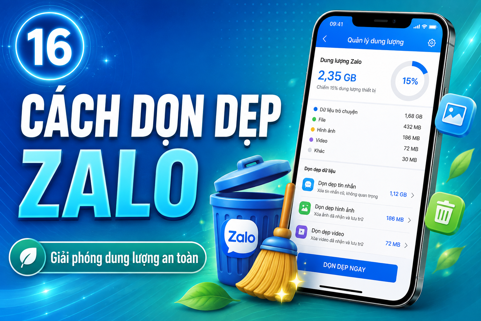 Cách dọn dẹp Zalo để giải phóng dung lượng nhưng không xóa nhầm dữ liệu