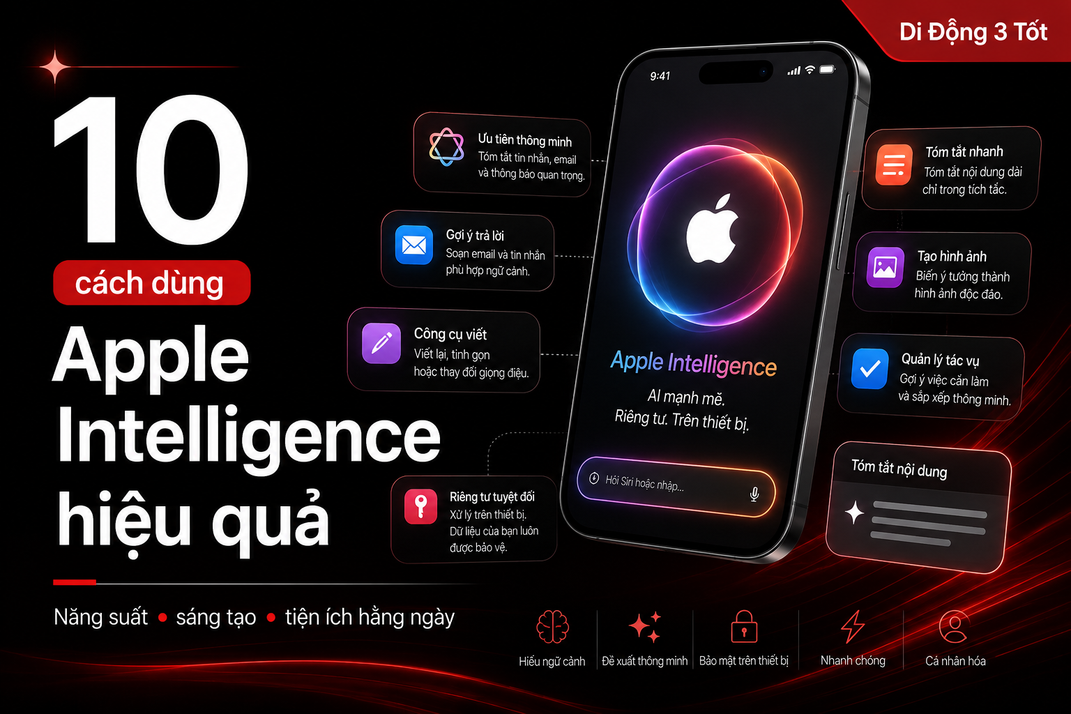 10 cách dùng Apple Intelligence hiệu quả trên iPhone và iPad
