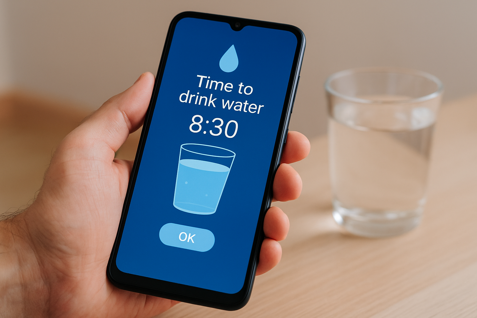 Cách dùng điện thoại để nhắc uống nước đúng giờ – tránh mất nước và cải thiện sức khỏe mỗi ngày