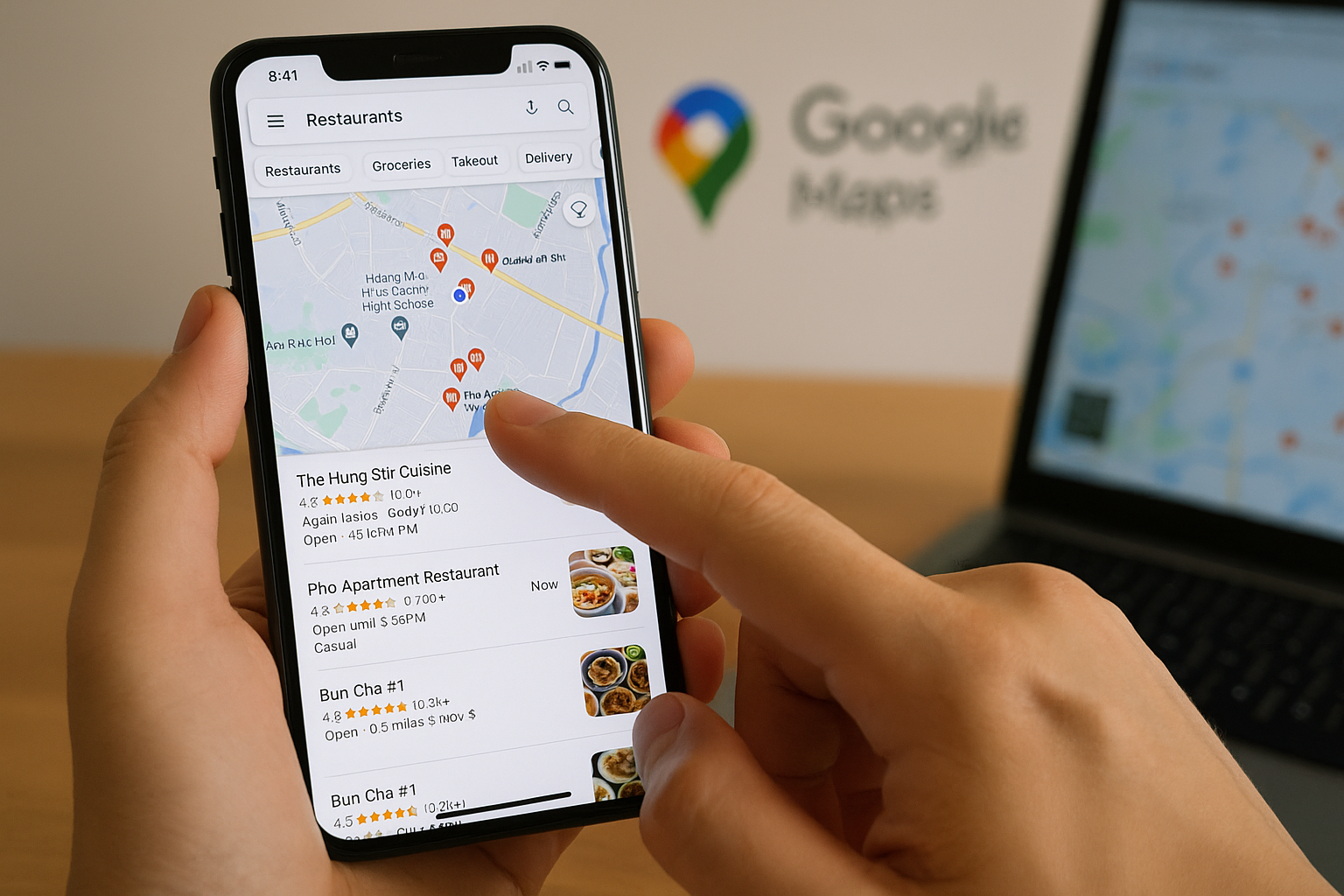 Cách dùng Google Maps để tìm quán ăn gần bạn – xem menu, review thật, giờ mở cửa cực chuẩn