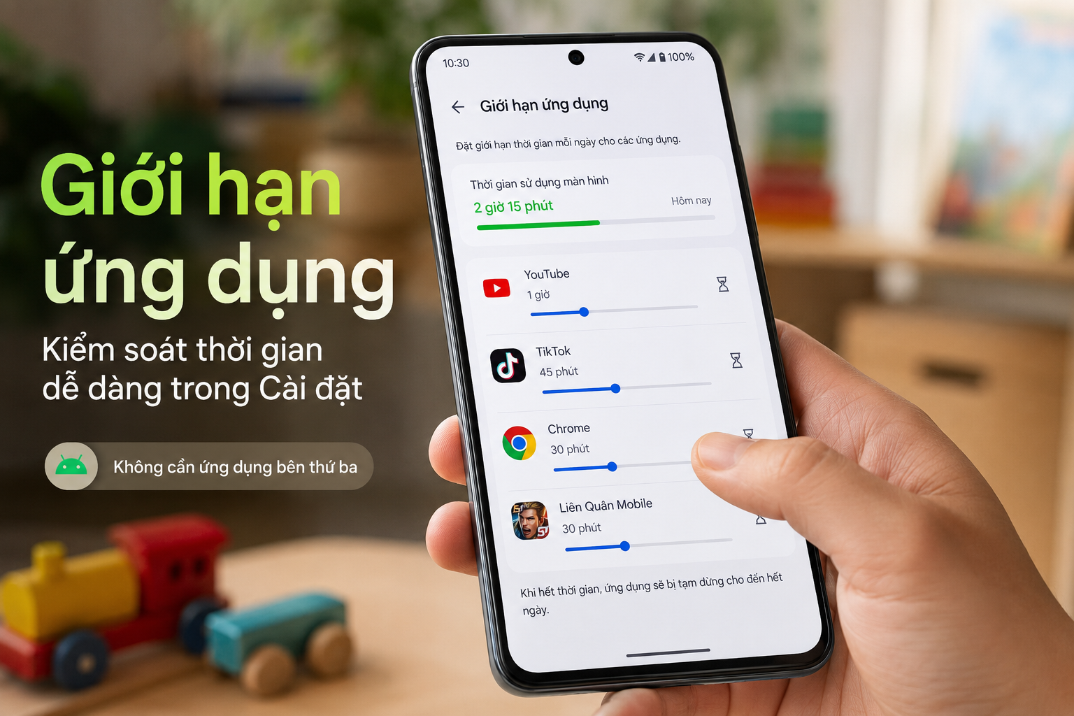 Không cần cài thêm app: Android 17 cho đặt giới hạn ứng dụng và thời gian sử dụng của trẻ ngay trong Cài đặt