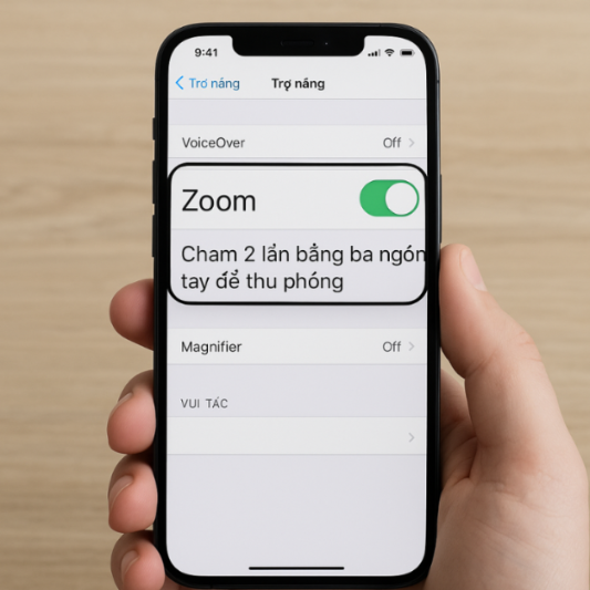 Cách dùng tính năng Phóng to (Zoom) trên iPhone để nhìn rõ hơn