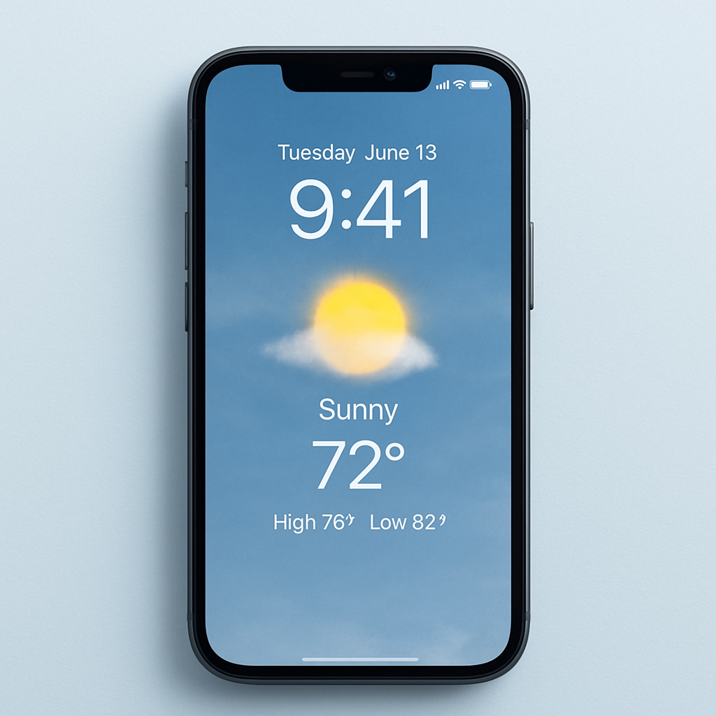 Cách hiển thị thời tiết trên màn hình khóa iPhone
