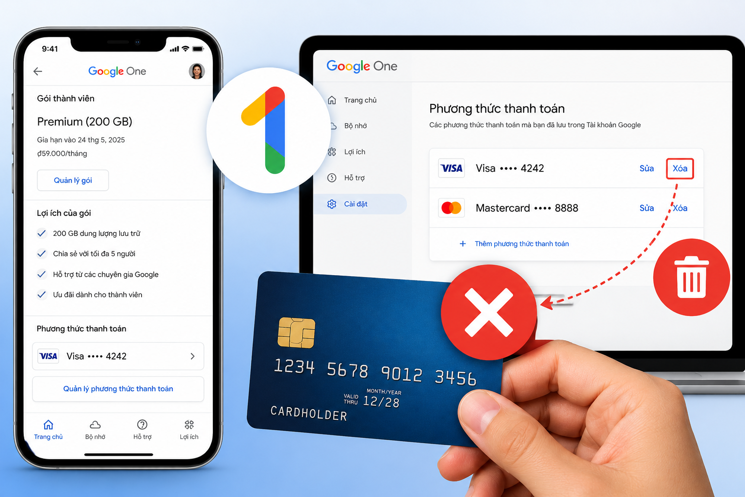 Cách Huỷ Liên Kết Thẻ Tín Dụng Với Google One Nhanh Chóng Và An Toàn