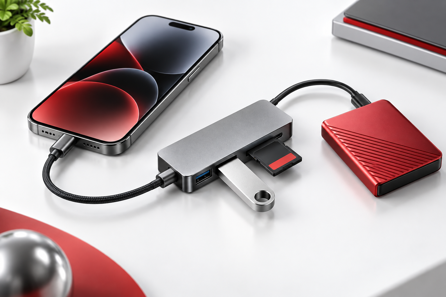 Cách kết nối USB, thẻ nhớ và ổ ngoài với iPhone