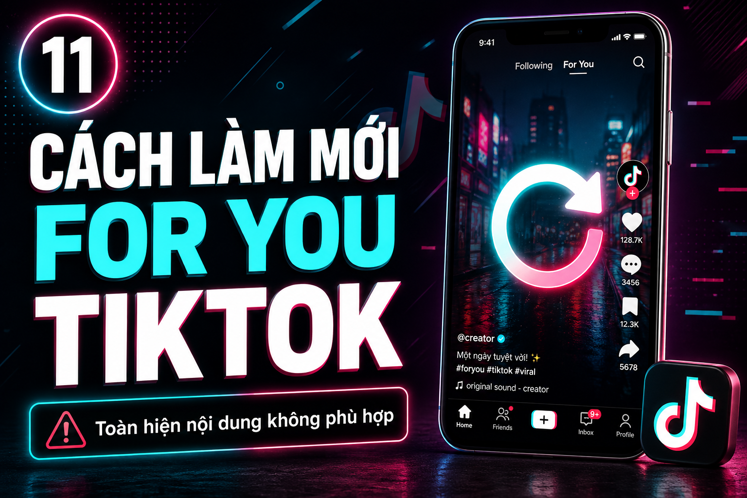 Cách làm mới bảng tin Đề xuất TikTok khi toàn hiện nội dung không phù hợp