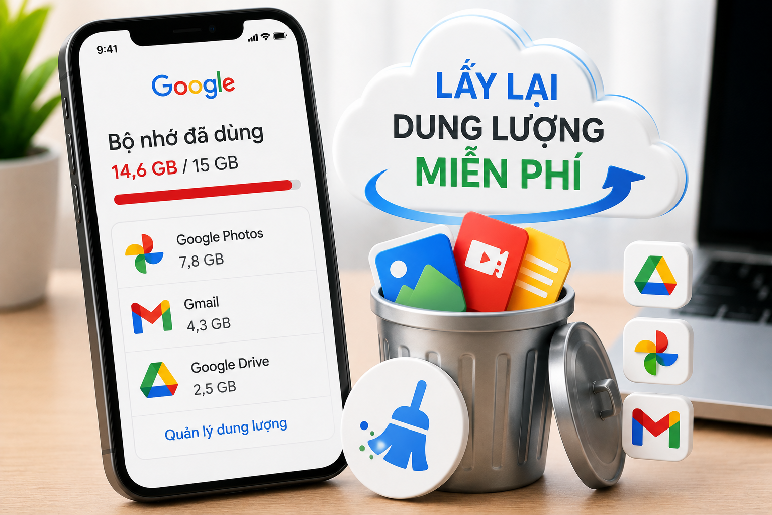 Cách Lấy Lại Dung Lượng Google Miễn Phí Nhanh Nhất Và Hiệu Quả Nhất