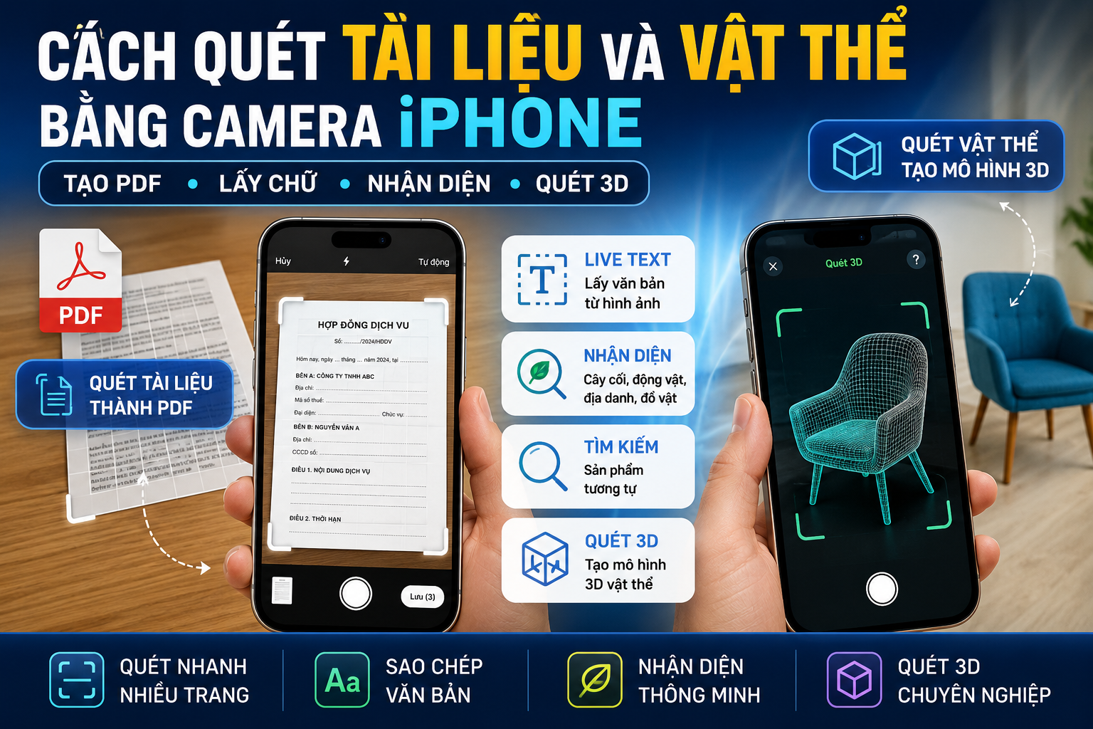 Cách quét tài liệu và vật thể bằng camera iPhone chi tiết