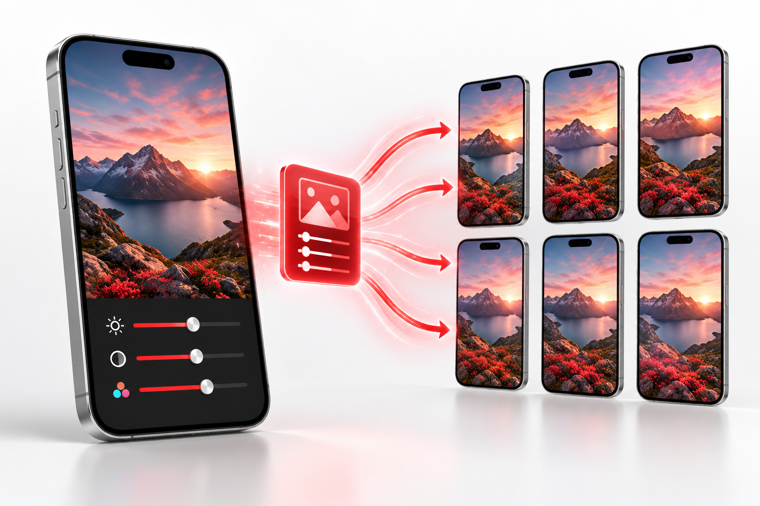 Cách sao chép chỉnh sửa sang nhiều ảnh iPhone