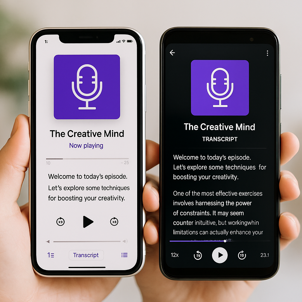 Cách sử dụng phụ đề (Transcript) khi nghe Podcast trên điện thoại