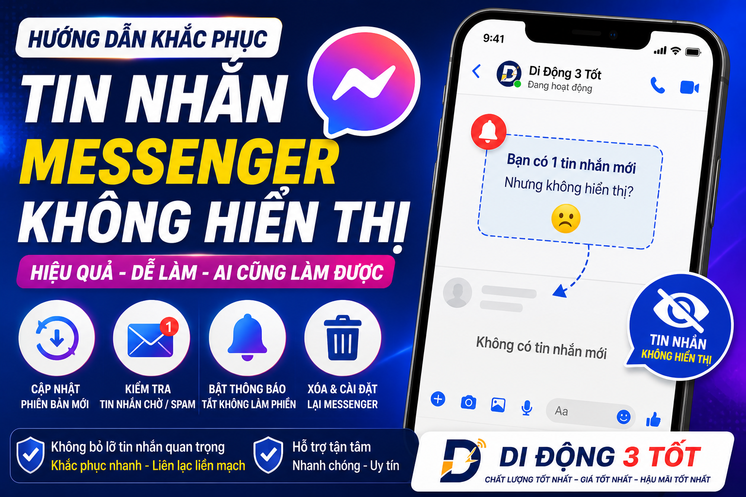 Cách sửa lỗi tin nhắn Facebook Messenger không hiển thị nhanh chóng 2026