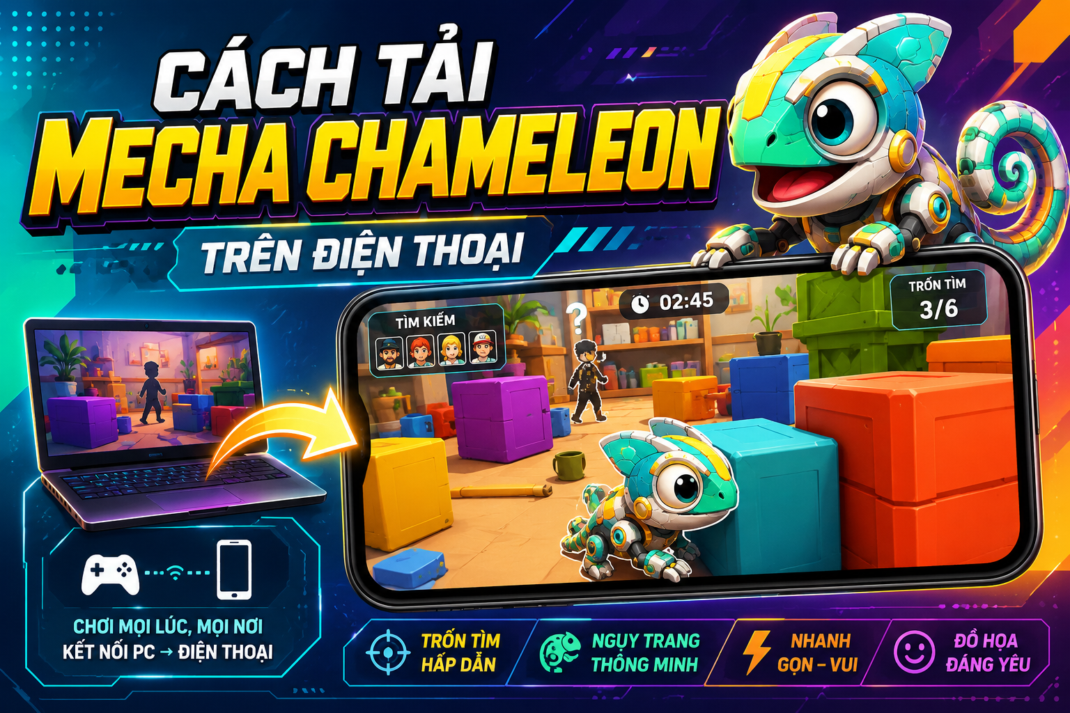 Cách tải Mecha Chameleon trên điện thoại Android, iPhone