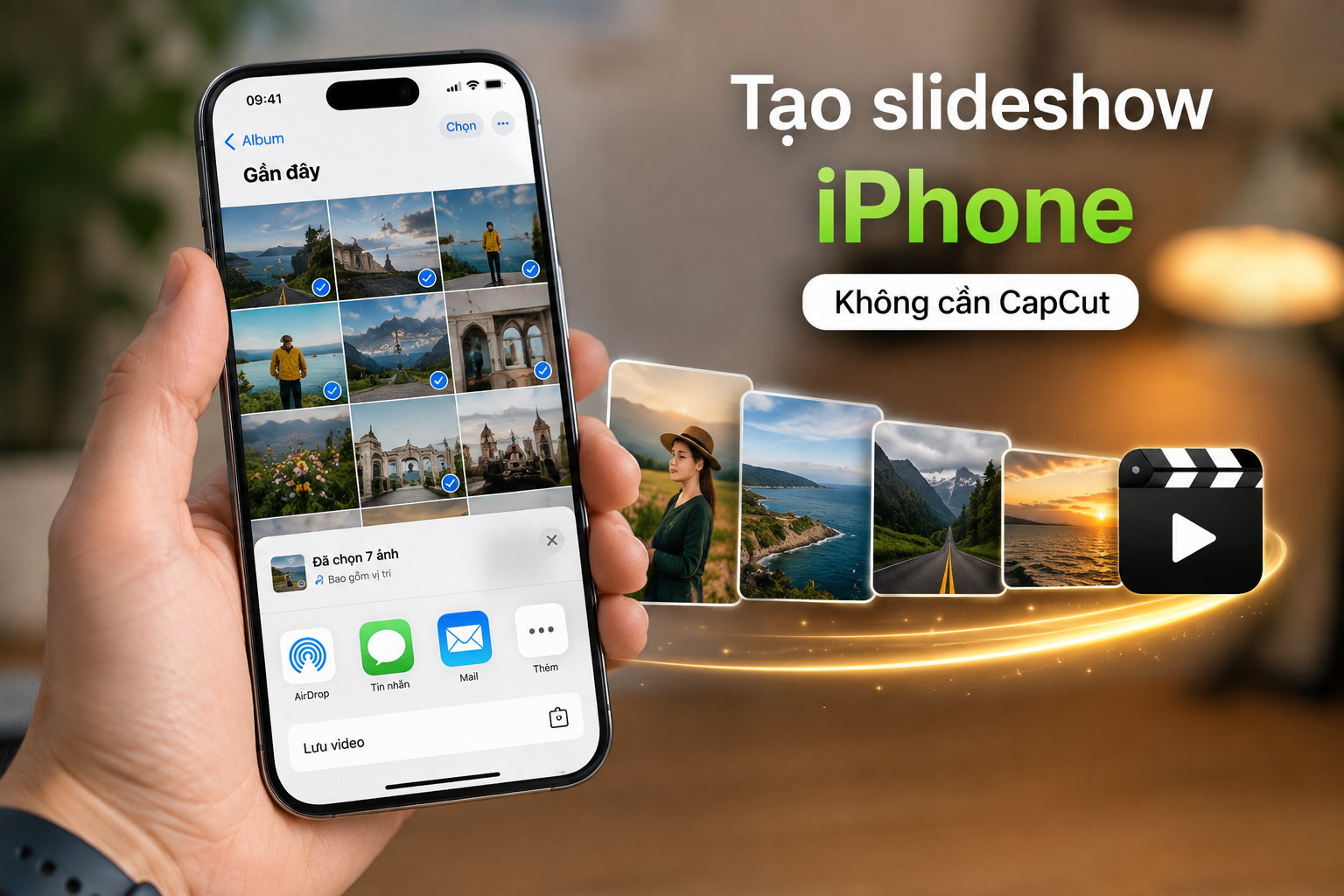 Biến cả album ảnh thành video slideshow ngay trên iPhone, không cần CapCut: Cách làm trên iOS 27