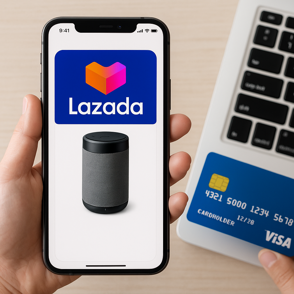 Cách thanh toán Lazada bằng thẻ ngân hàng trên iPhone