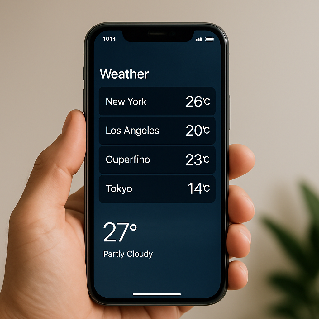 Cách thêm nhiều thành phố trong ứng dụng Thời tiết iPhone