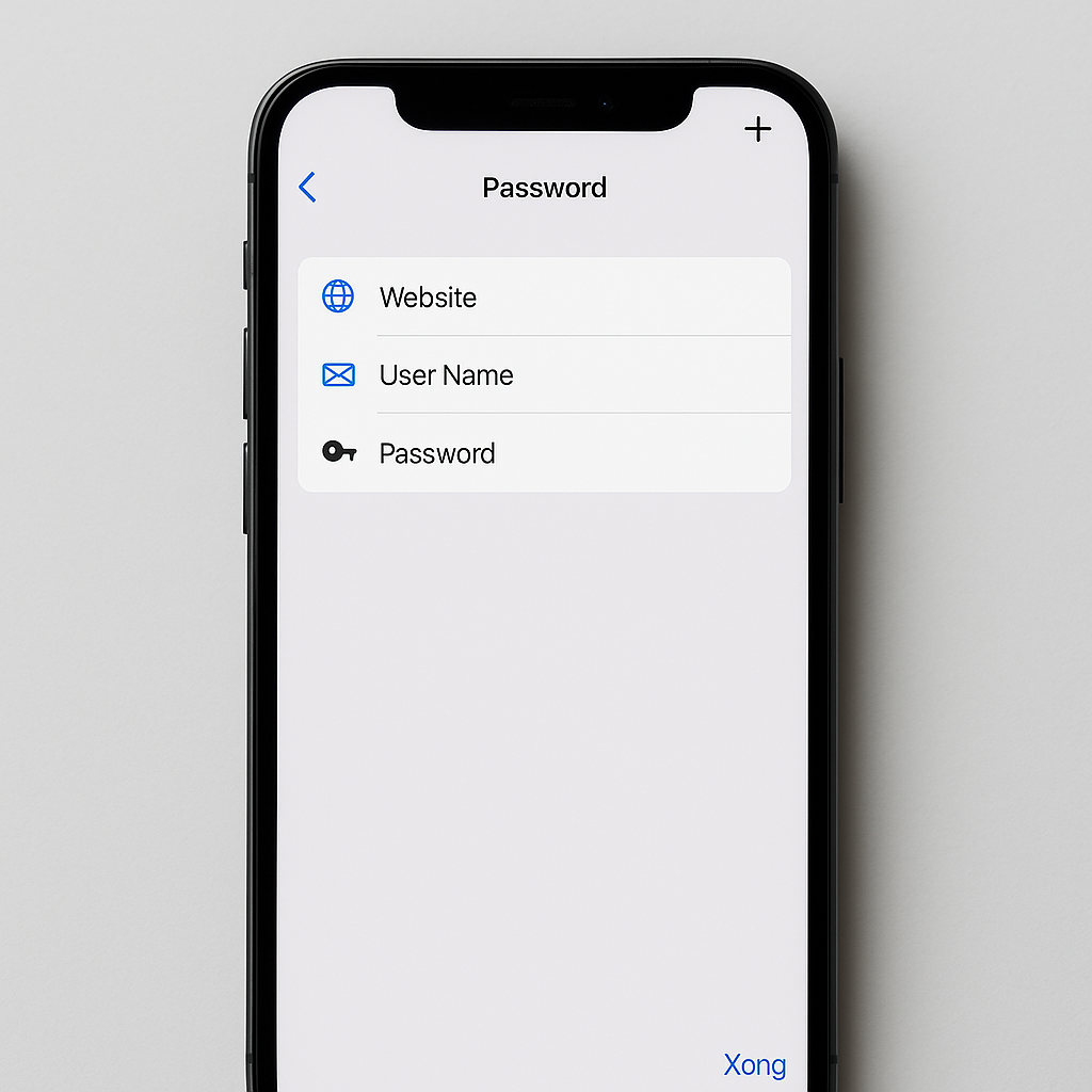Cách thêm và lưu thủ công mật khẩu vào iPhone