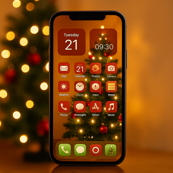 Cách trang trí màn hình điện thoại theo chủ đề Noel