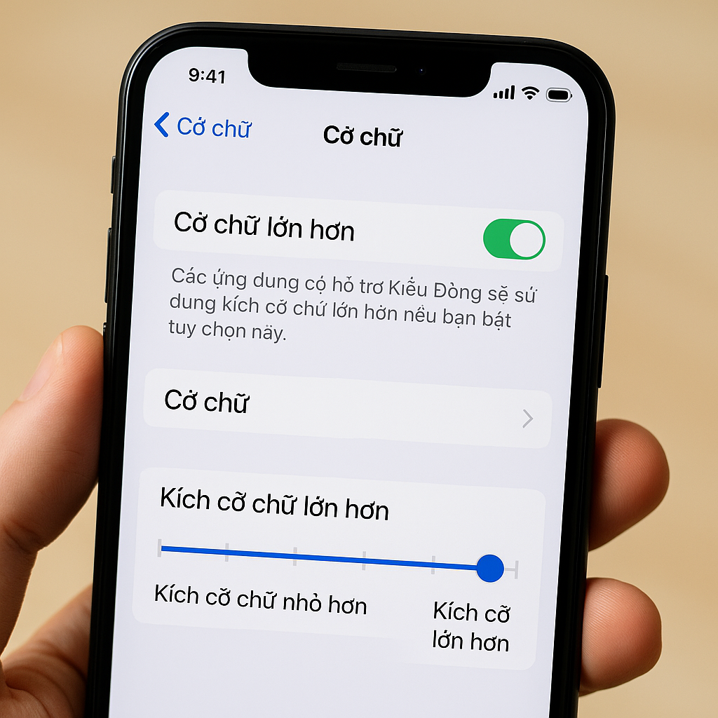 Cách tùy chỉnh kích thước chữ và giao diện iPhone cho người mắt kém