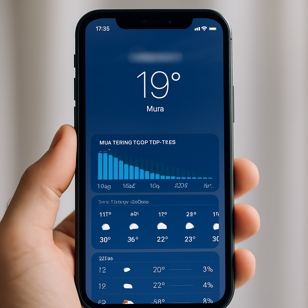 Cách xem dự báo mưa trên iPhone bằng ứng dụng Thời tiết