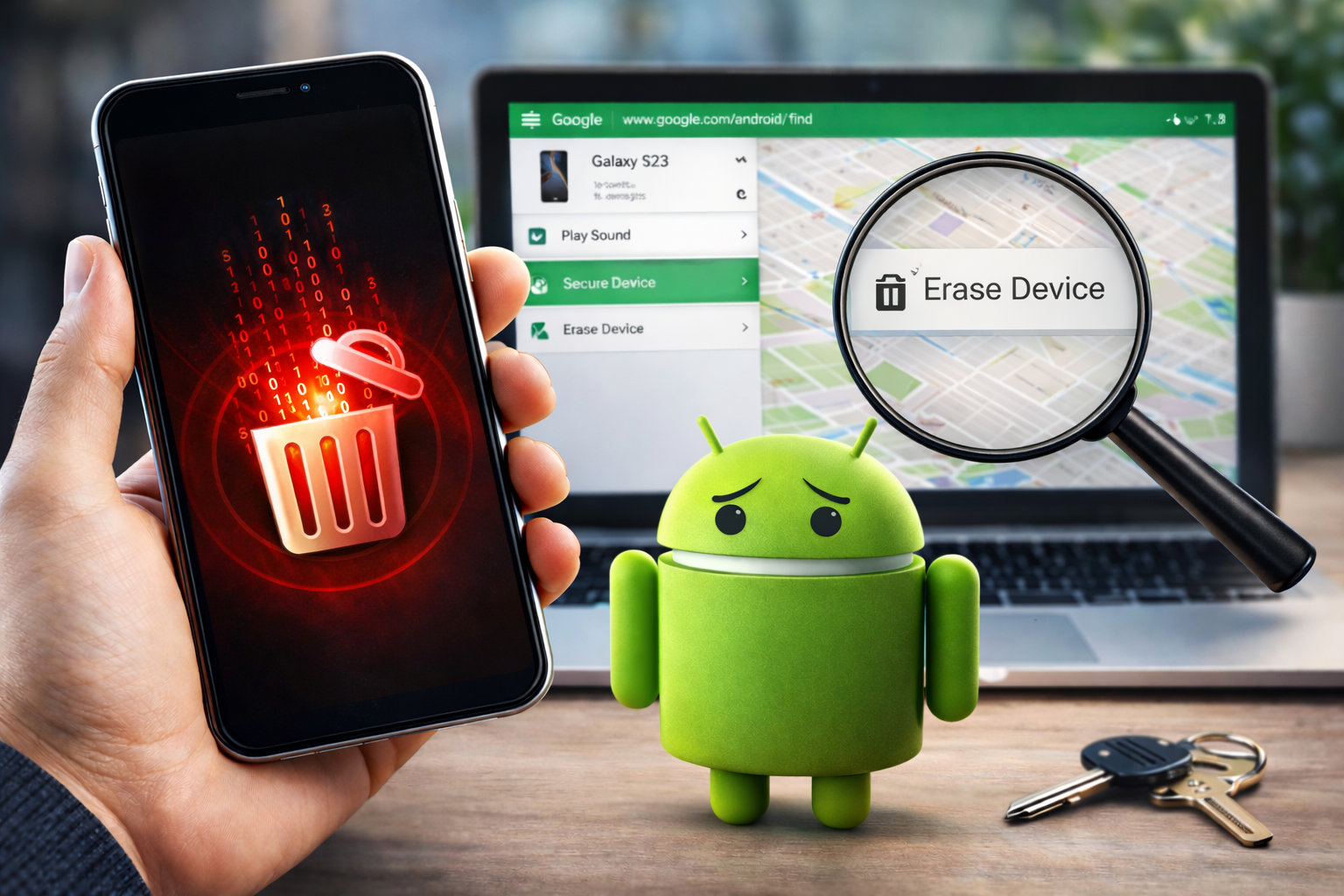 Cách xóa dữ liệu điện thoại Android từ xa khi bị mất (Bảo vệ tuyệt đối)