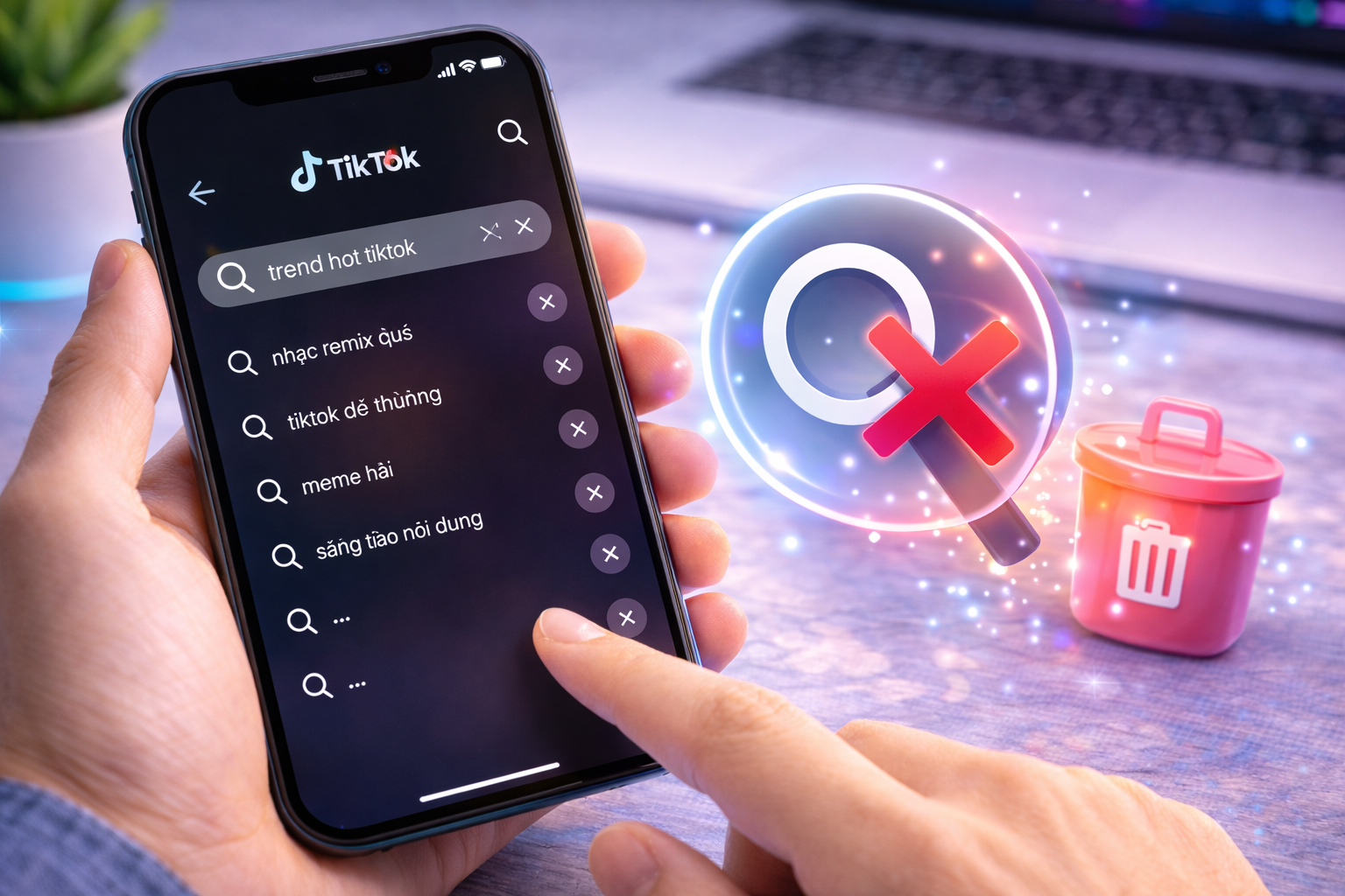 Cách xóa lịch sử tìm kiếm trên TikTok
