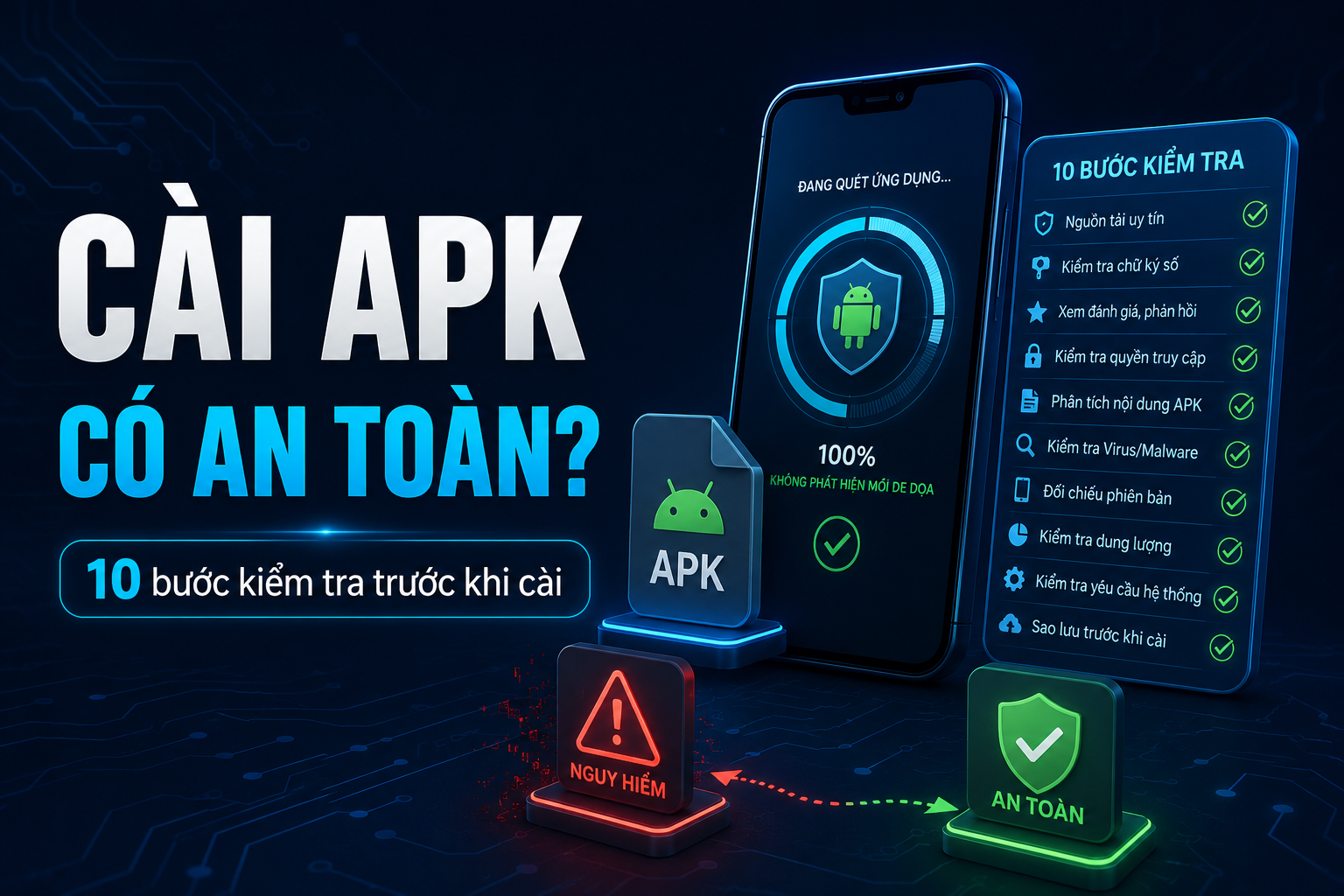 Điện thoại Android cài ứng dụng ngoài có an toàn không? 10 bước kiểm tra APK trước khi cài