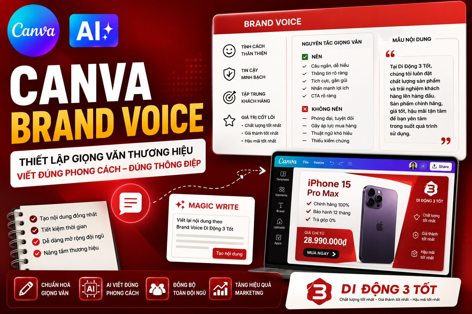 Canva Brand Voice là gì? Cách thiết lập giọng văn thương hiệu bằng AI
