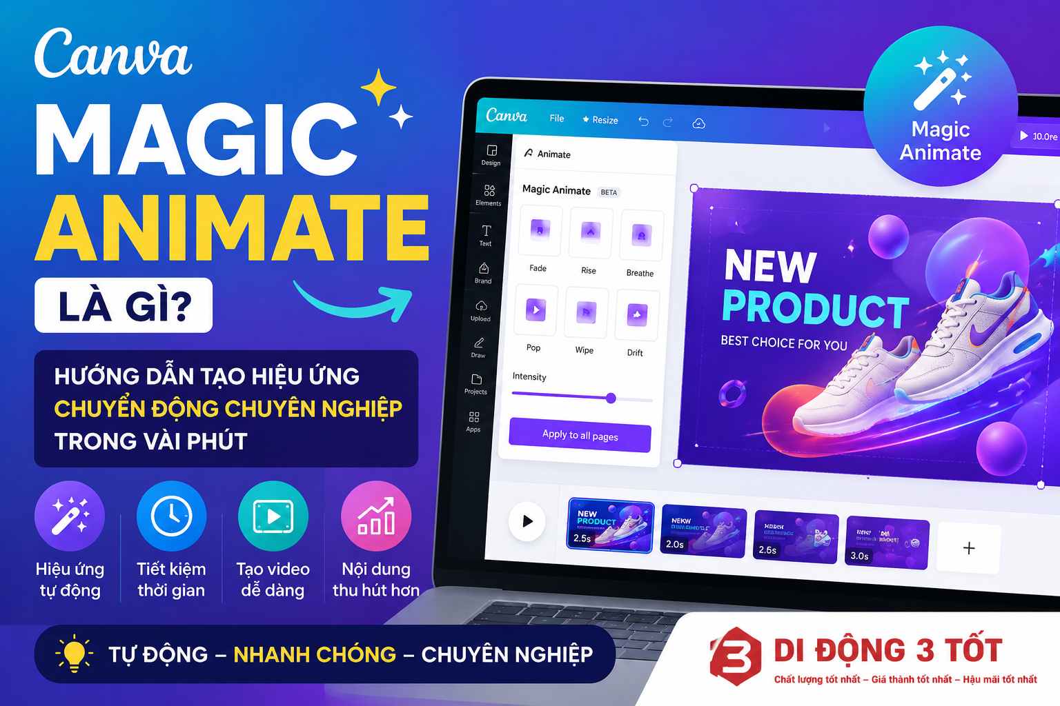 Canva Magic Animate là gì? Cách tạo hiệu ứng chuyển động chuyên nghiệp chỉ trong vài phút