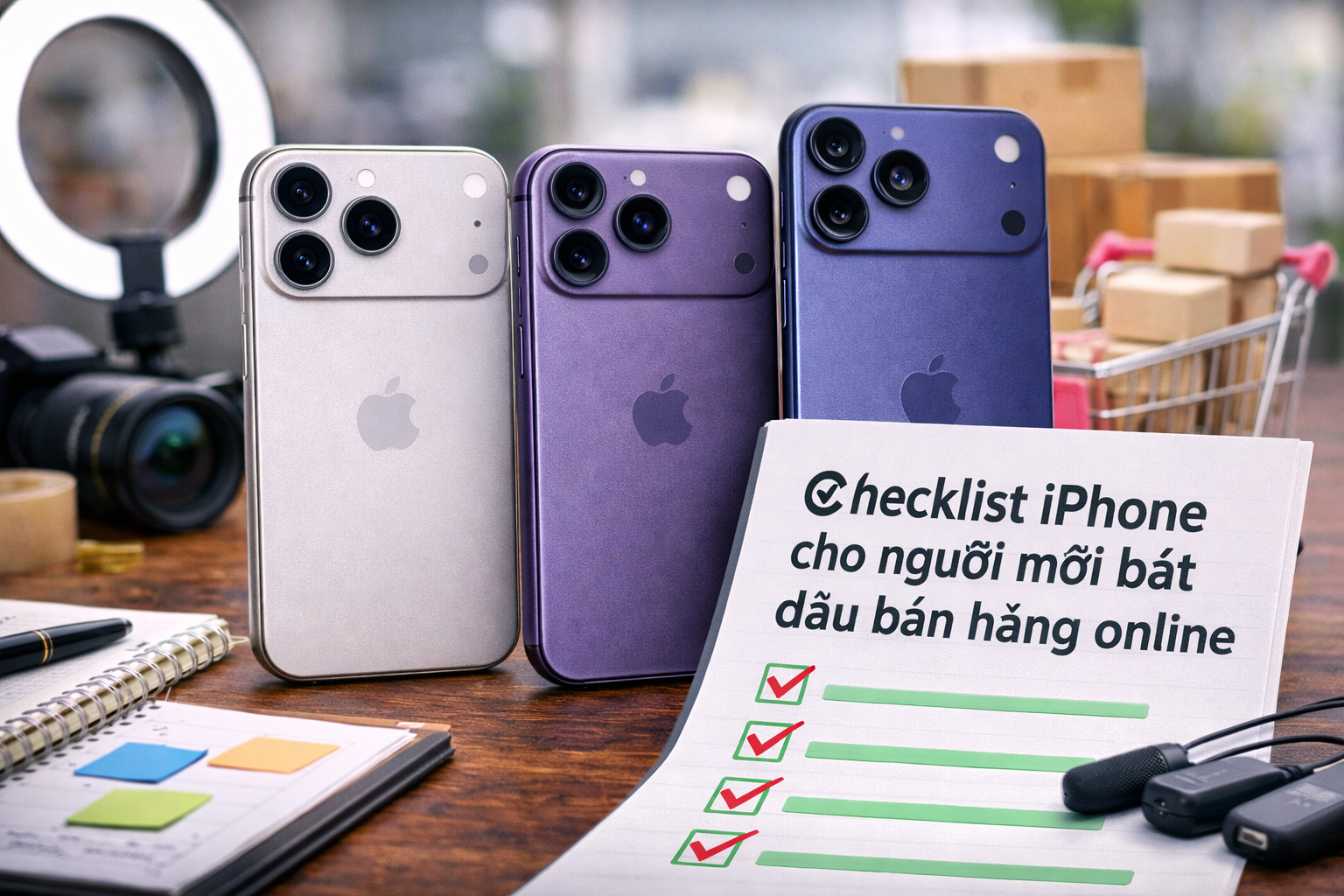 Checklist iPhone cho người mới bắt đầu bán hàng online