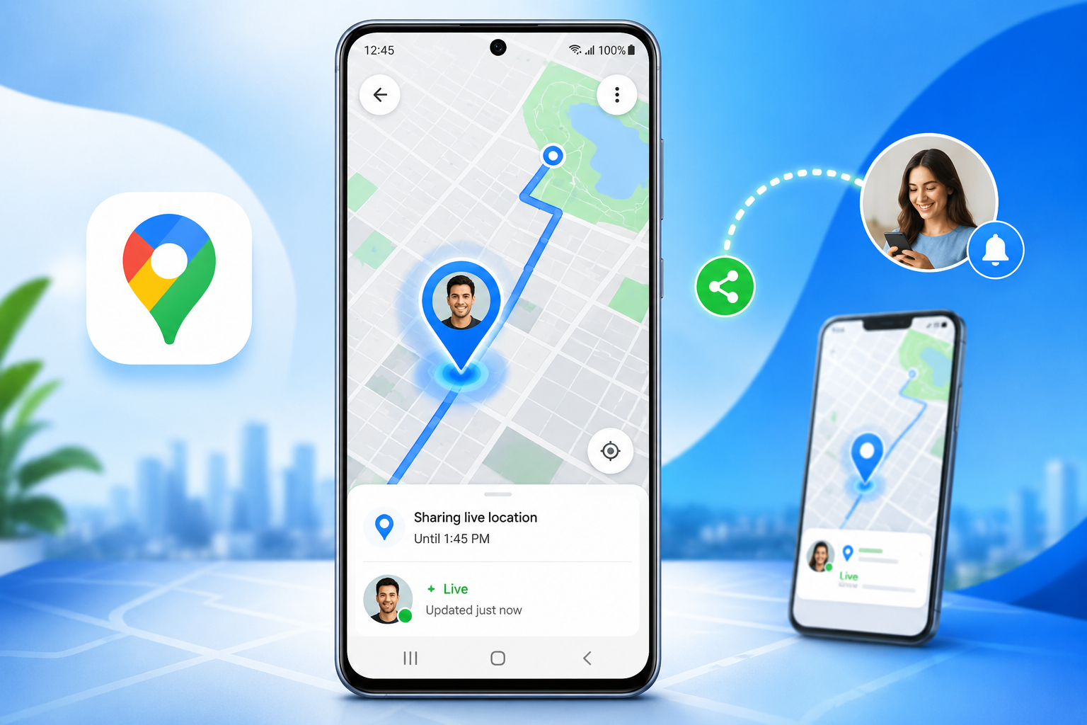 Cách chia sẻ vị trí trên Google Maps bằng điện thoại Samsung
