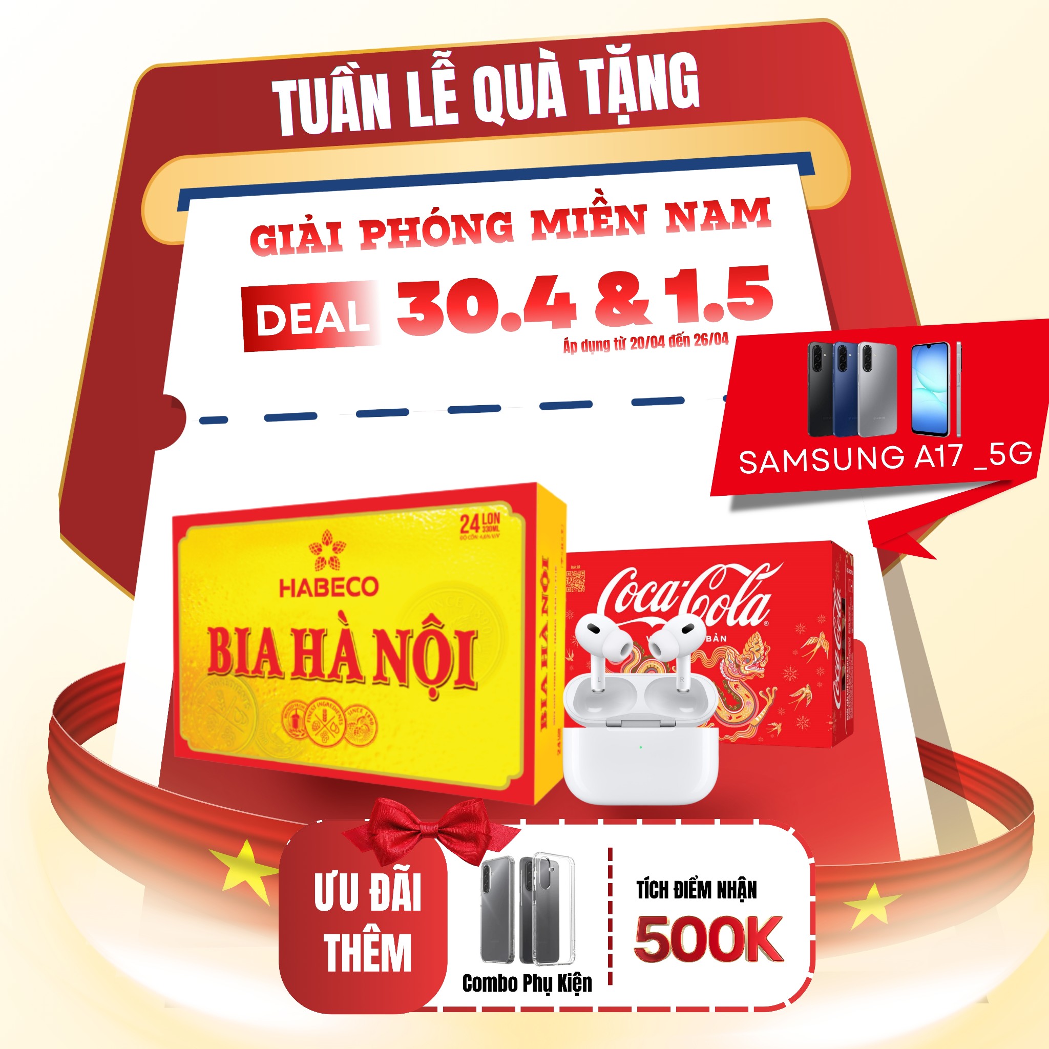 DEAL LỄ 30.4 – 1.5: MUA Samsung A17 – NHẬN QUÀ 1 TRIỆU!