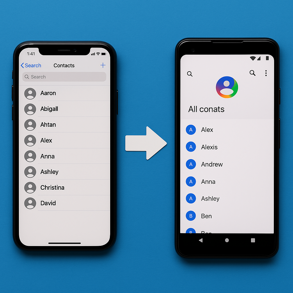 Chuyển danh bạ từ iPhone sang Android nhanh chóng và đơn giản