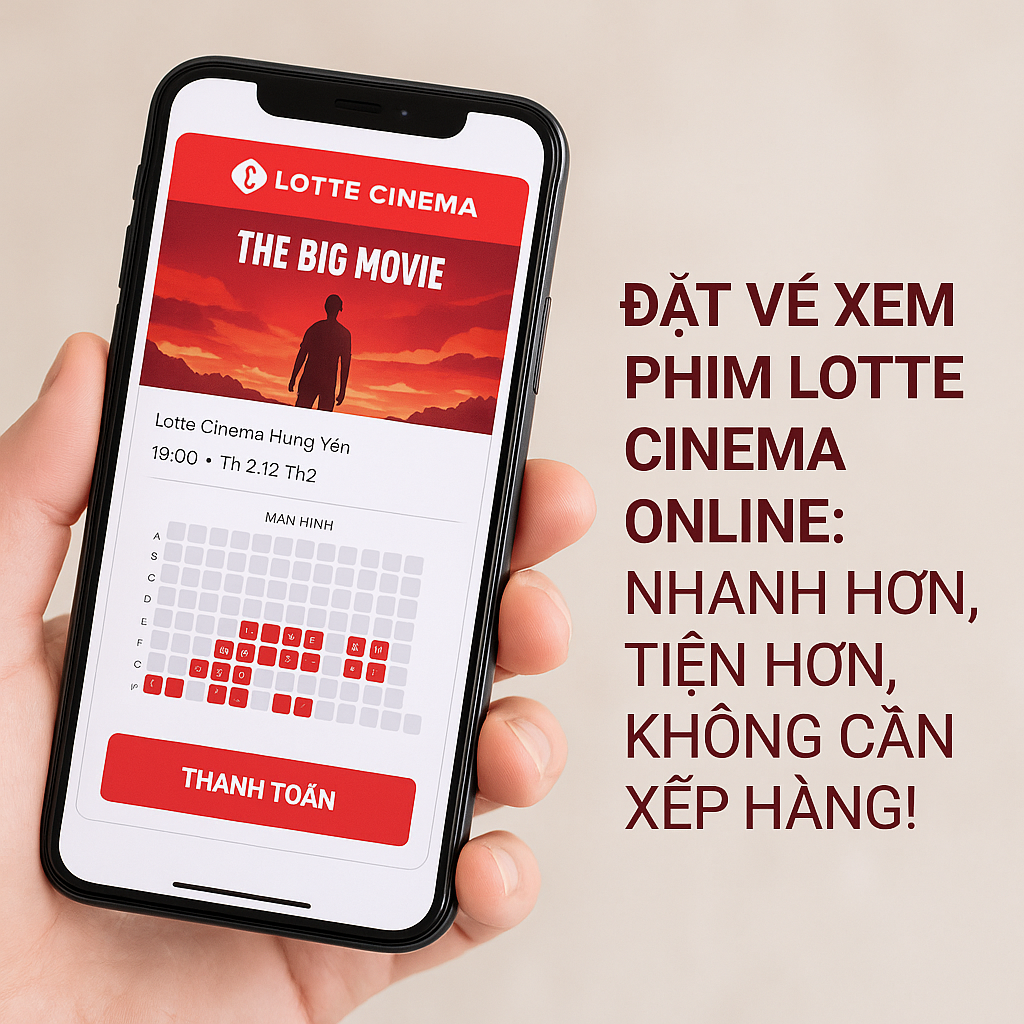 Đặt vé xem phim Lotte Cinema online: Nhanh hơn, tiện hơn, không cần xếp hàng!