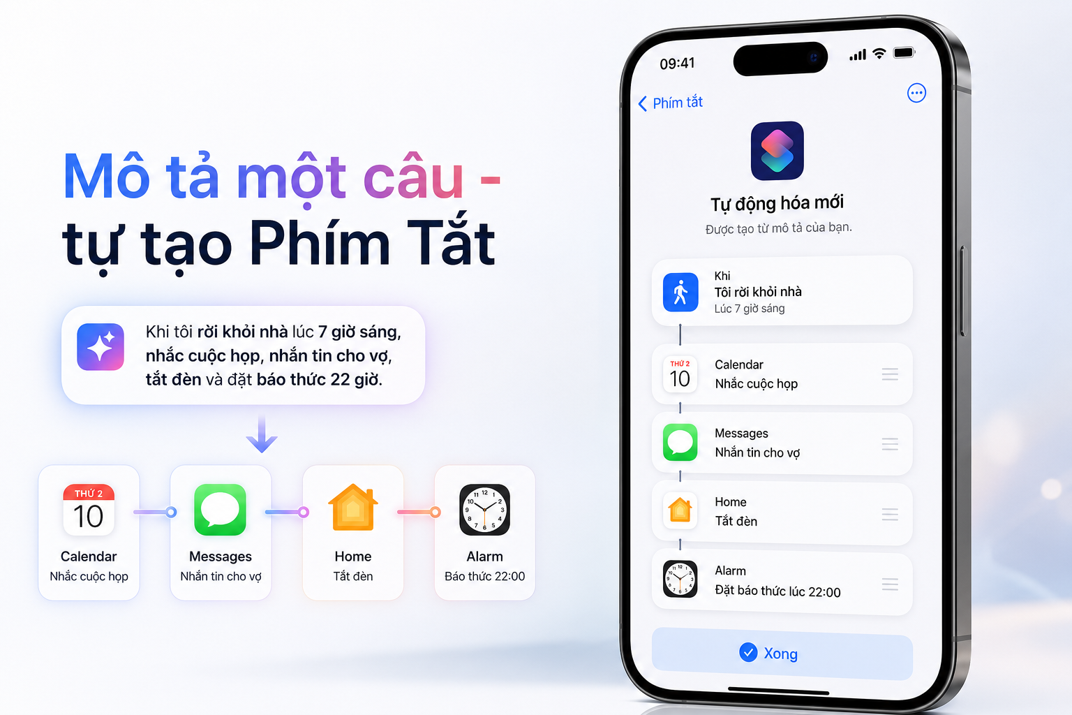 Describe a Shortcut: Tạo Phím Tắt tự động hóa iPhone chỉ bằng câu mô tả