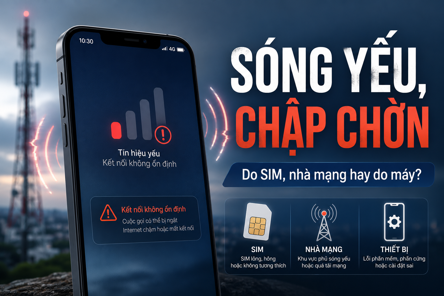 Điện thoại sóng yếu, chập chờn: Do SIM, nhà mạng hay do máy?