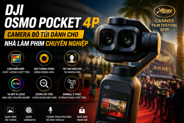 DJI Osmo Pocket 4P ra mắt: Camera bỏ túi dành cho nhà làm phim chuyên nghiệp