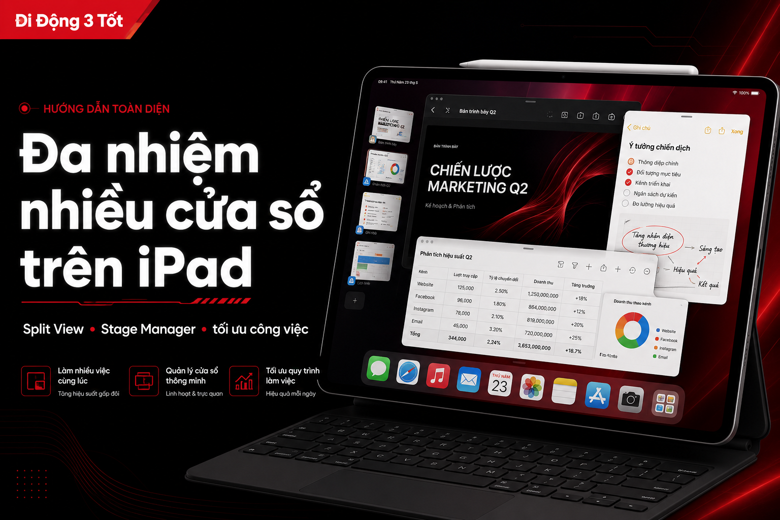 Cách dùng nhiều cửa sổ trên iPad hiệu quả