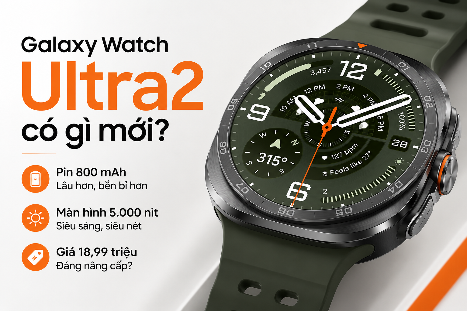 Galaxy Watch Ultra2 có gì mới? Cấu hình và giá