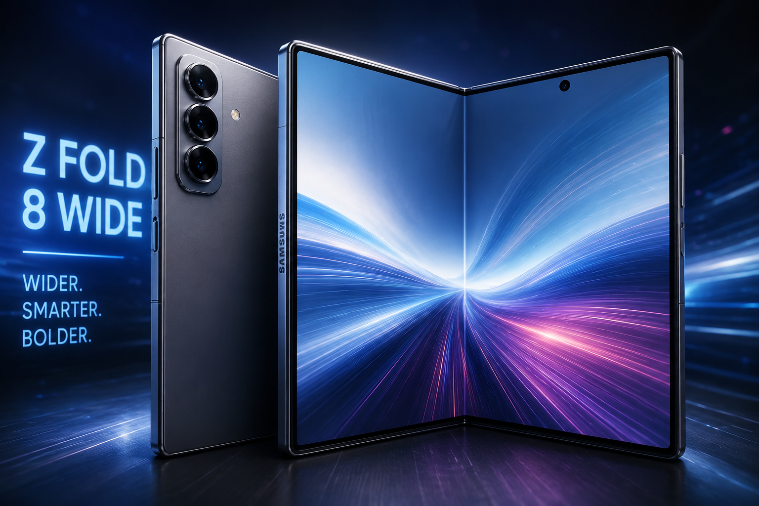 Galaxy Z Fold 8 Wide lộ diện với thiết kế màn hình siêu rộng