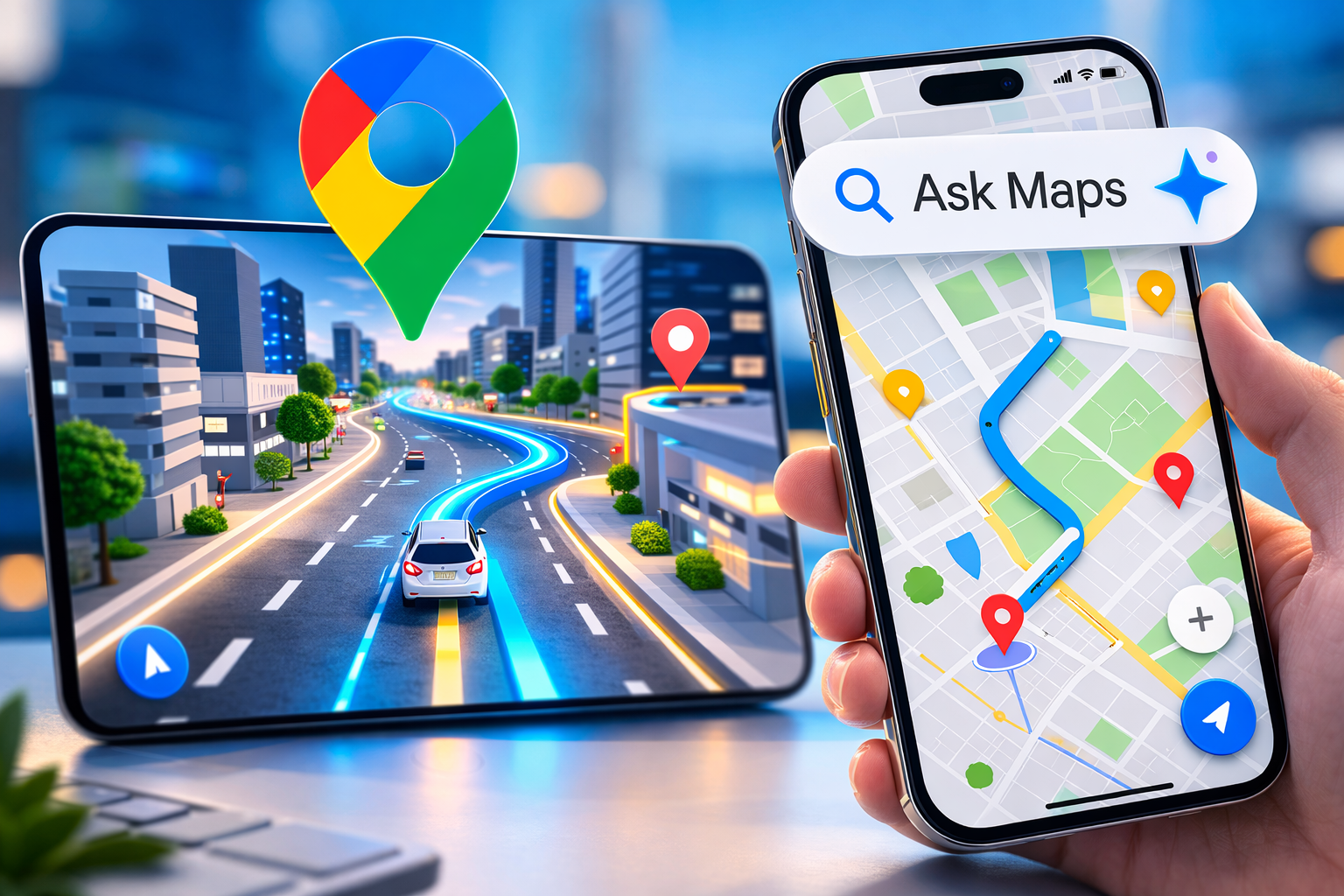 Google Maps bổ sung tính năng “Hỏi Maps” dùng AI Gemini và điều hướng 3D mới