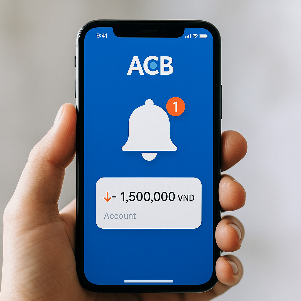 Hướng dẫn bật thông báo giao dịch trên app ACB – Theo dõi biến động tài khoản tức thì